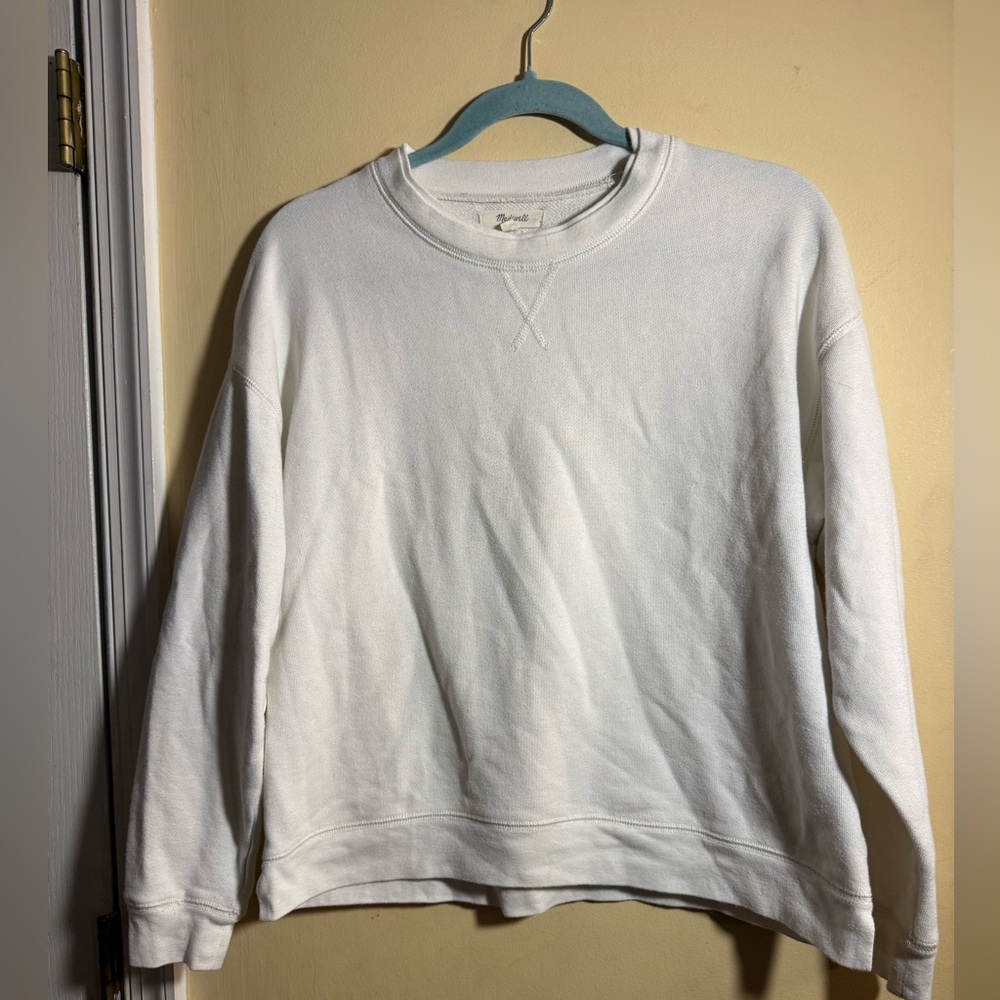 Madewell ivory crewneck sweatshirt, size xs